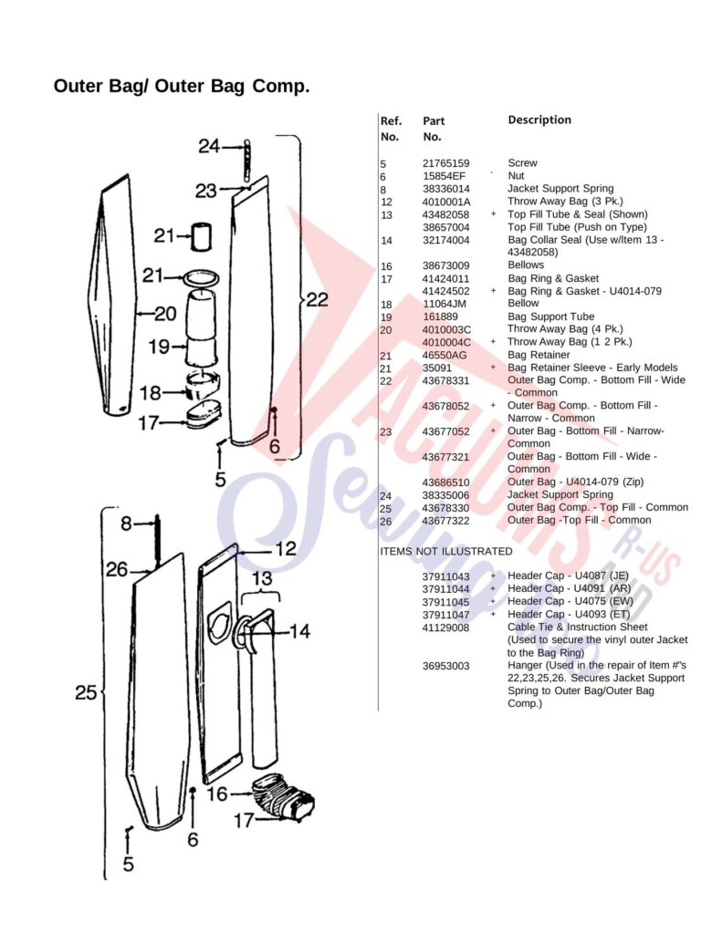 Hoover U4381-9 exploded schematic diagram (page 2)