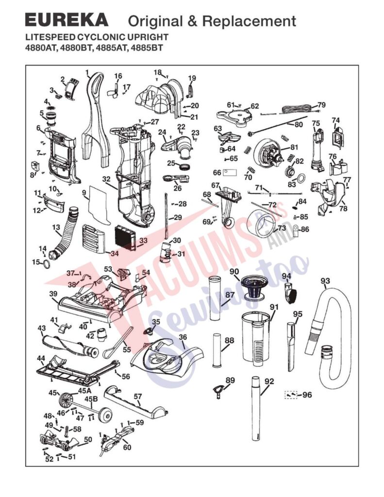 Eureka 4880at exploded schematic diagram (page 1)