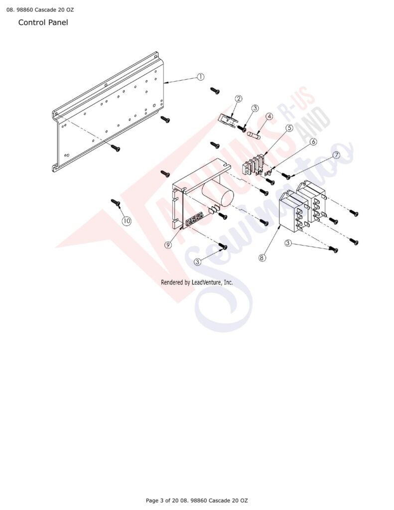 Tornado 98860 exploded schematic diagram (page 1)