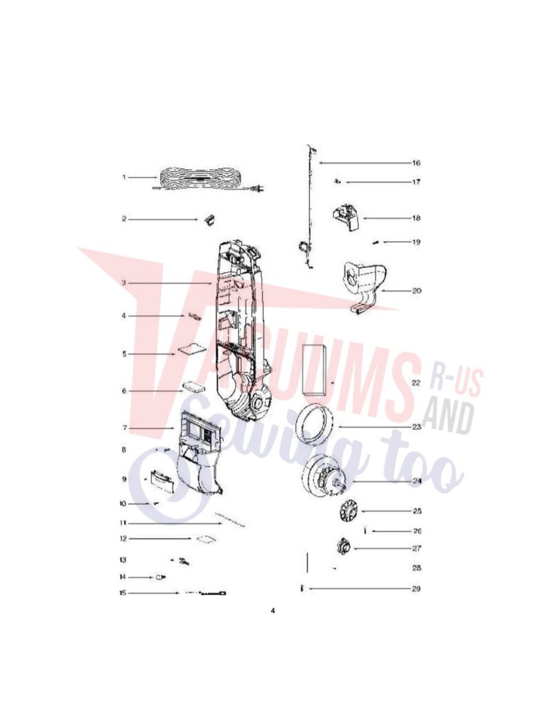 Eureka 2903a exploded schematic diagram (page 2)
