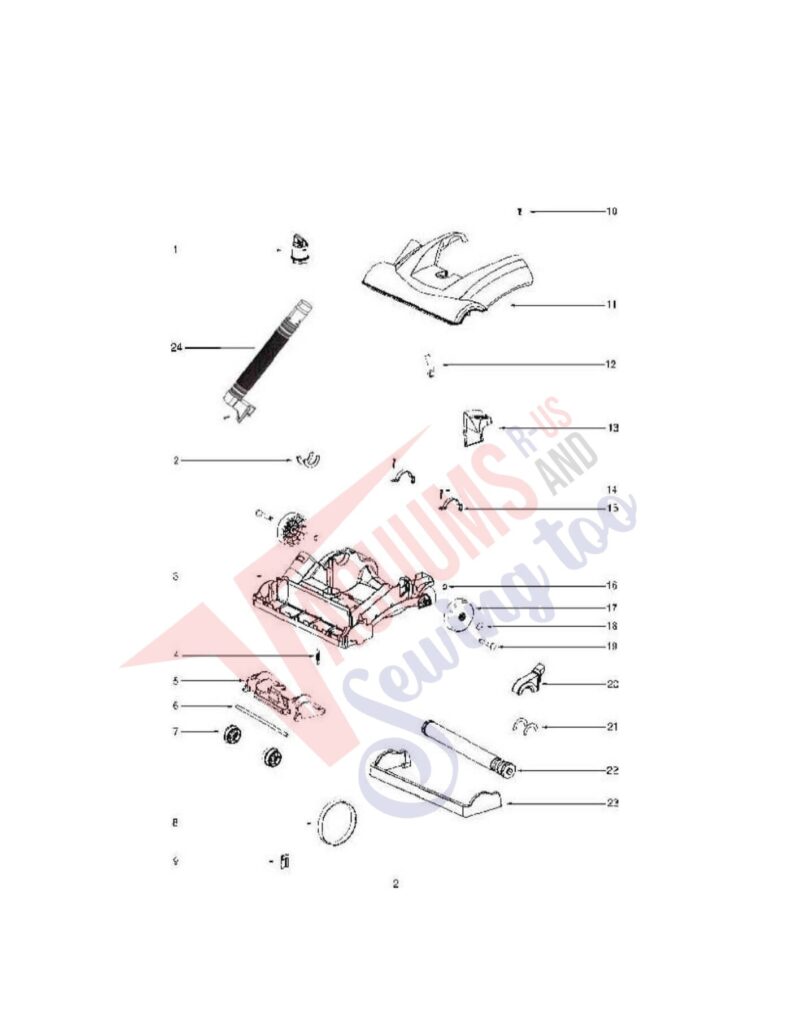 Eureka 2903a exploded schematic diagram (page 3)