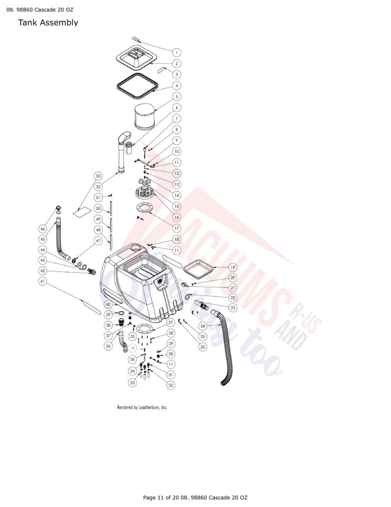 Tornado 98860 exploded schematic diagram (page 5)