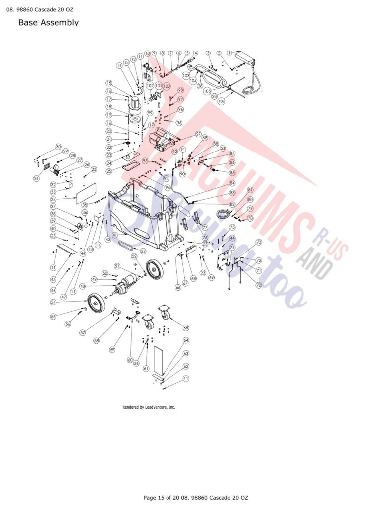Tornado 98860 exploded schematic diagram (page 6)