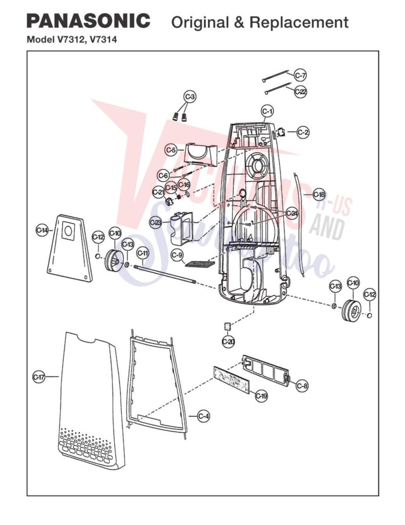 Panasonic V7312 exploded schematic diagram (page 2)