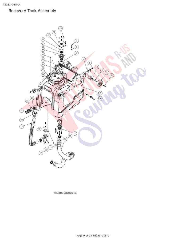 Tornado Surge 300 exploded schematic diagram (page 4)
