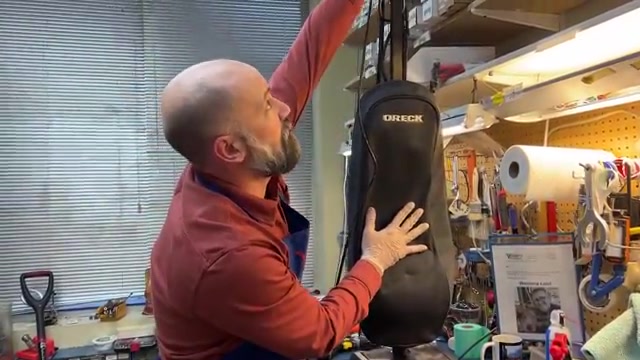 Press down on the bag to deflate it completely.