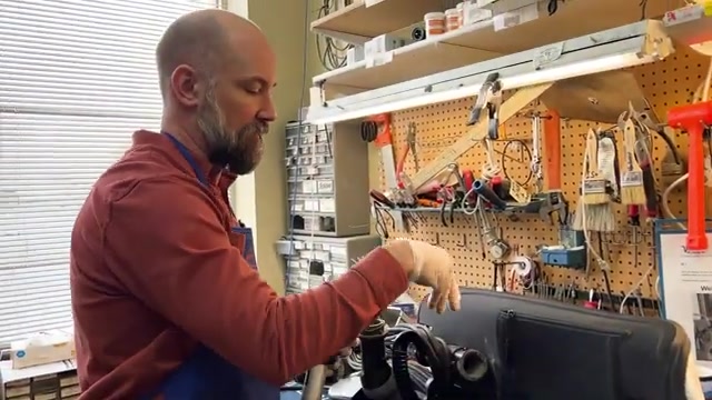 Look through the tube to check for clogs, especially at the sharp turn where the tube bends.
