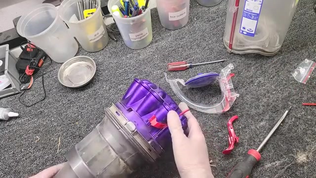 Use a brush or compressed air to clean all internal surfaces of the cyclone.