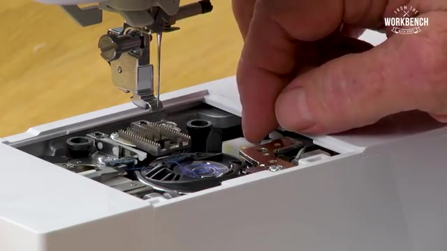 Lift off the needle plate and check for a small toggle switch on the right side.