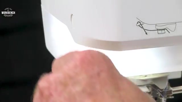 Press the needle up/down button to position the needle at its highest point.