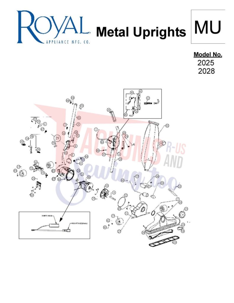 Royal 2025 exploded schematic diagram (page 1)