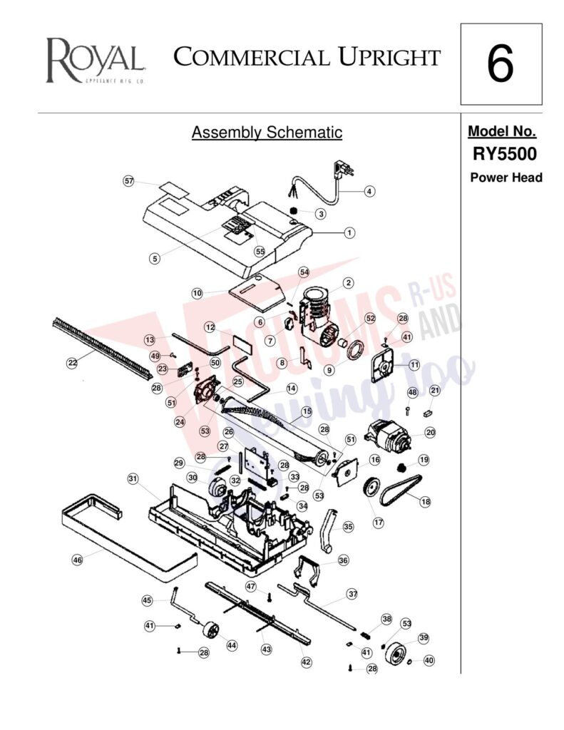 Royal RY5500 exploded schematic diagram (page 2)