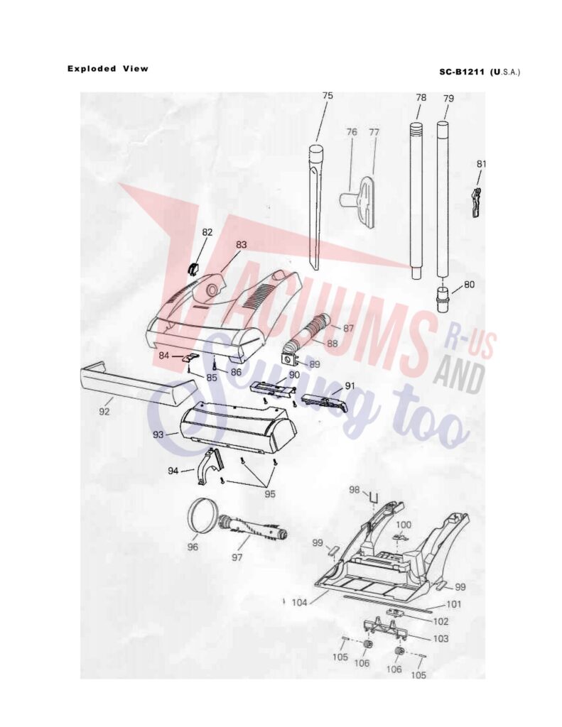Sanyo 663000 exploded schematic diagram (page 1)