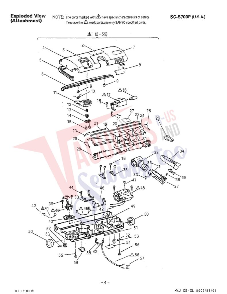 Sanyo SC-S700P exploded schematic diagram (page 2)