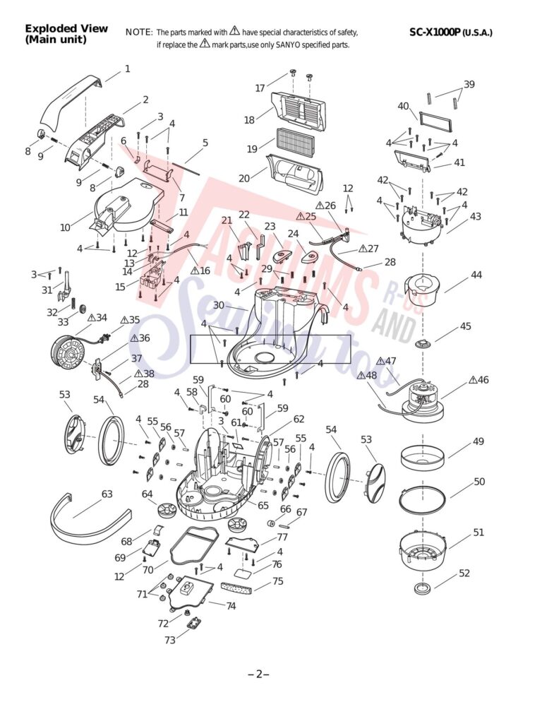 Sanyo SC-X1000P schematic page 1 preview