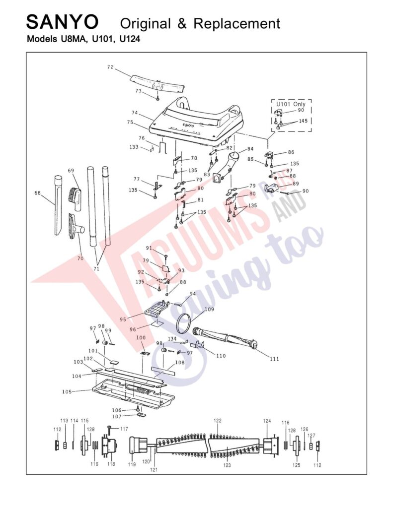 Sanyo U101 exploded schematic diagram (page 2)