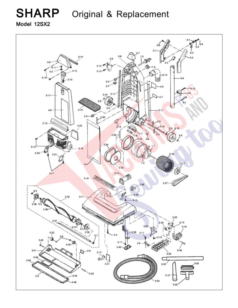 Sharp 12SX2 exploded schematic diagram (page 1)