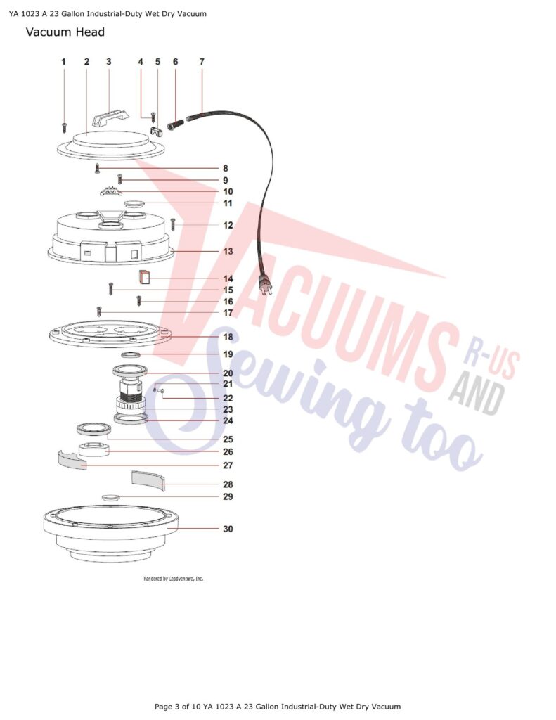 Snap-on YA 1023 A exploded schematic diagram (page 1)