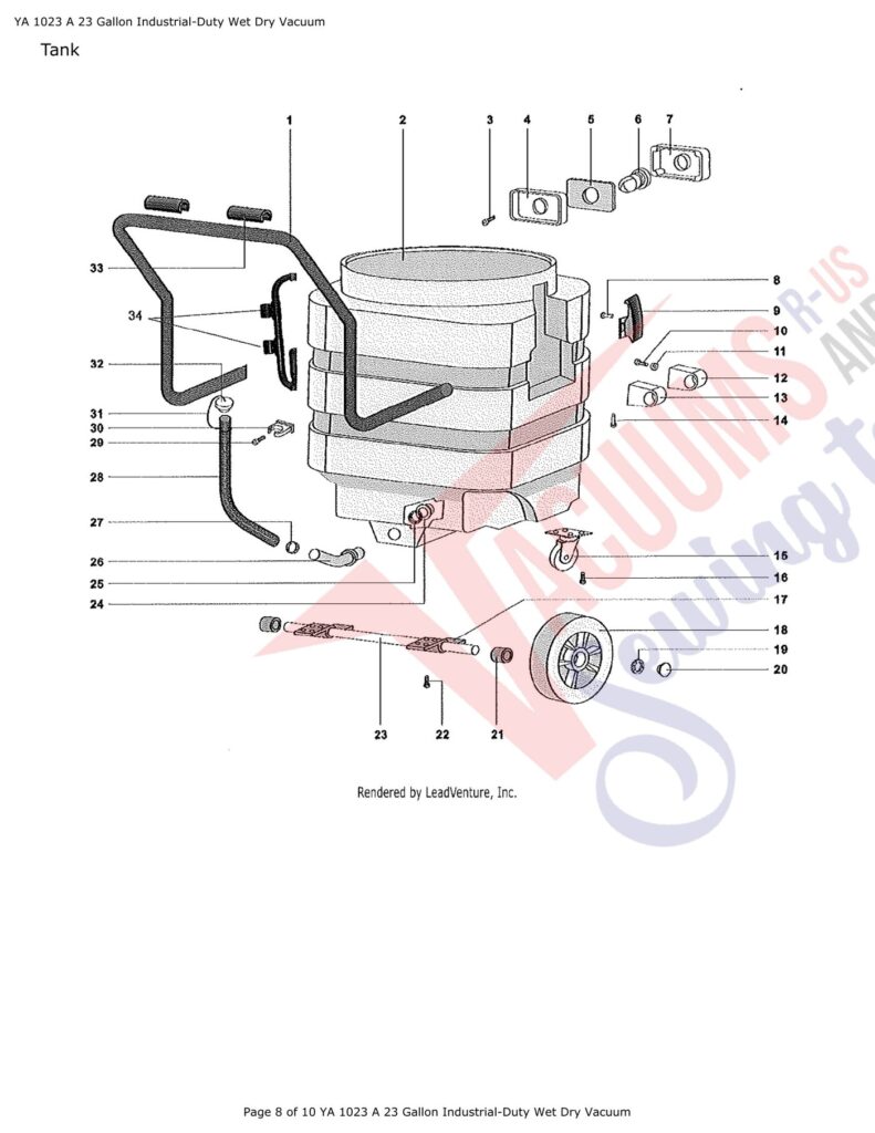 Snap-on YA 1023 A exploded schematic diagram (page 3)