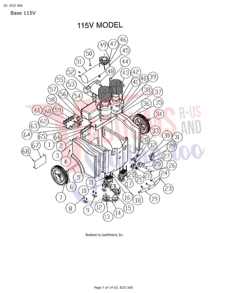 CFR Eco 500 exploded schematic diagram (page 2)