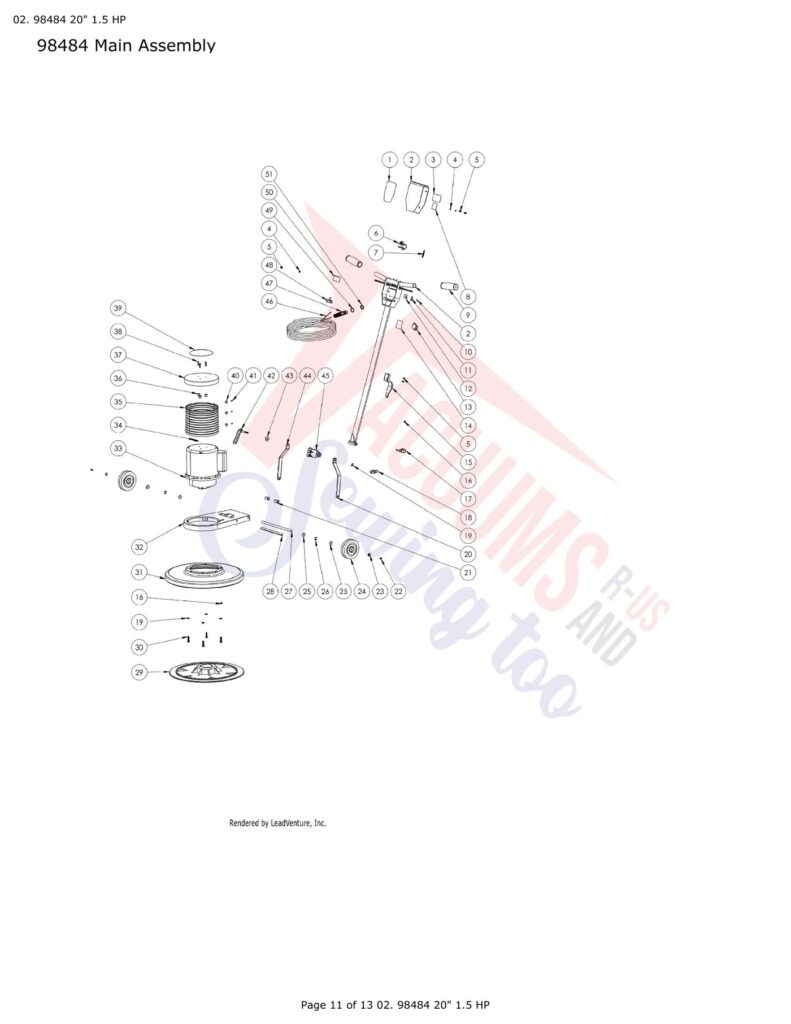 Tornado 98484 exploded schematic diagram (page 3)