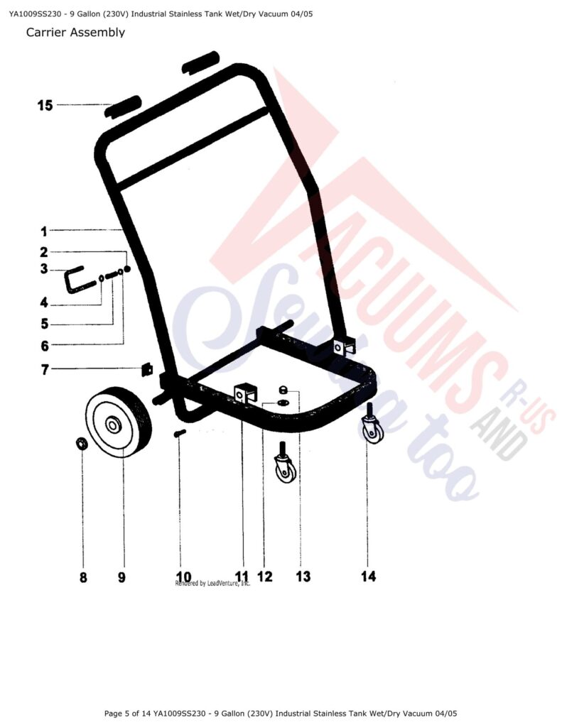 Snap-on YA1009SS230-9 exploded schematic diagram (page 2)
