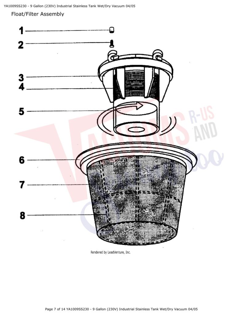 Snap-on YA1009SS230-9 exploded schematic diagram (page 3)