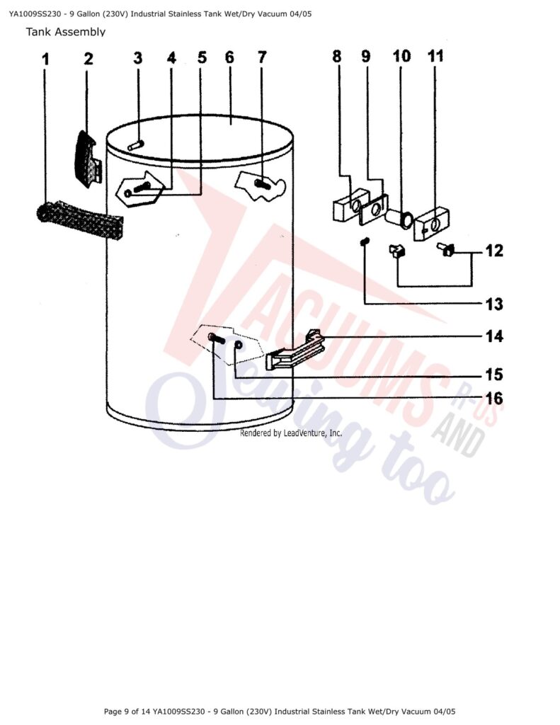 Snap-on YA1009SS230-9 exploded schematic diagram (page 4)