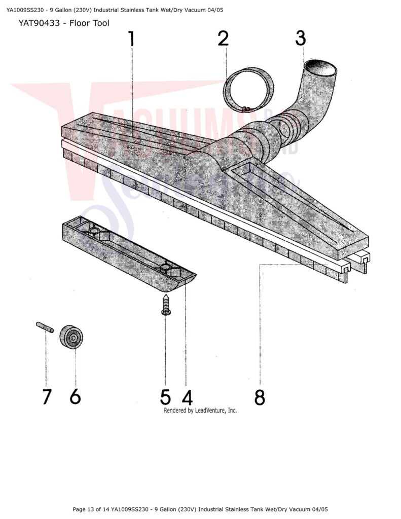 Snap-on YA1009SS230-9 exploded schematic diagram (page 6)
