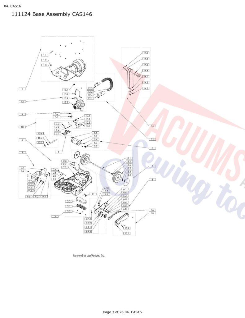 Powr-Flite cas16 exploded schematic diagram (page 1)