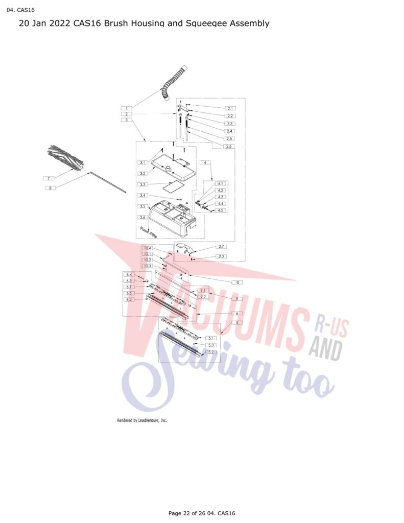 Powr-Flite cas16 exploded schematic diagram (page 6)