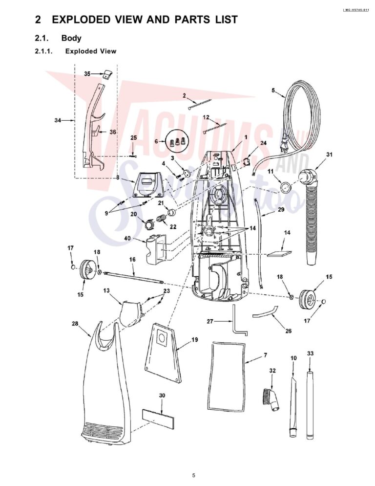 Panasonic MC-V5745 schematic page 1 preview