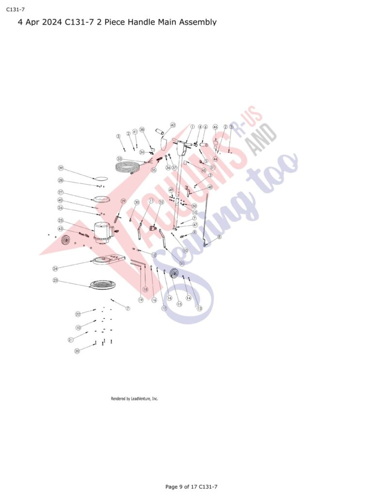 power-flite C131-7 exploded schematic diagram (page 3)