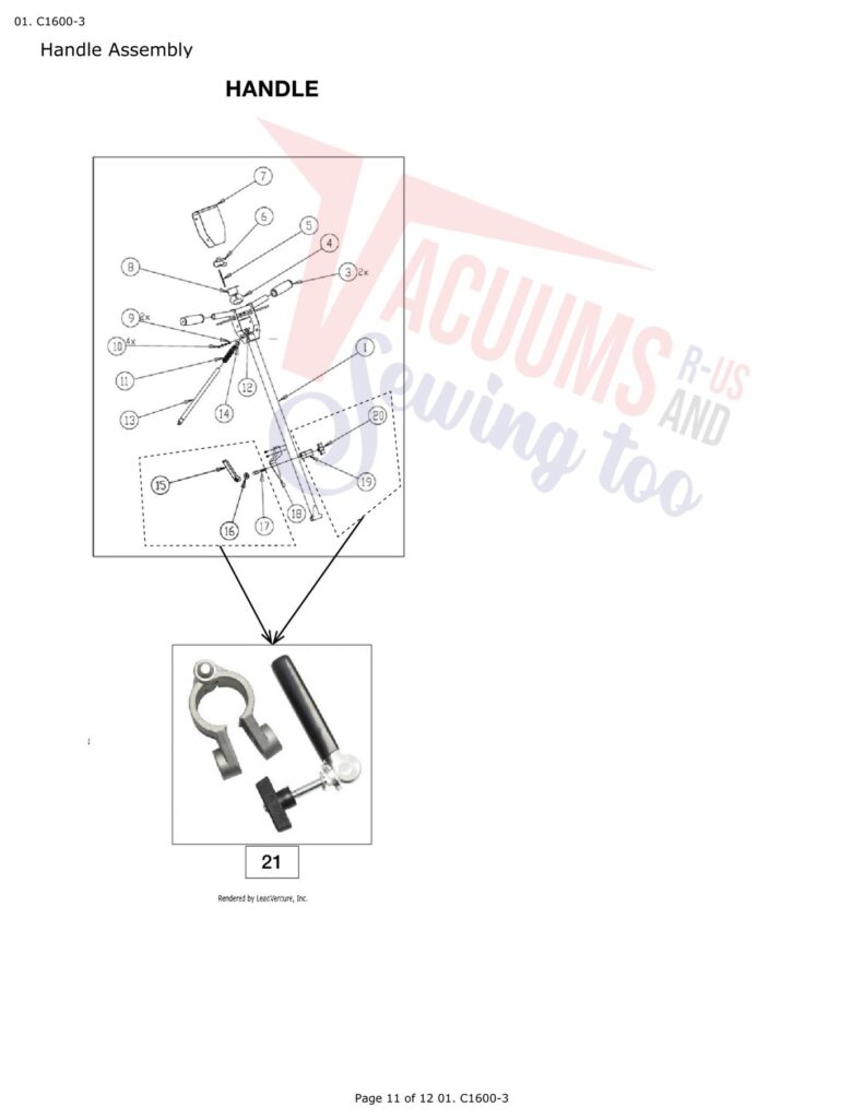 Powr-Flite C1600-3 exploded schematic diagram (page 3)