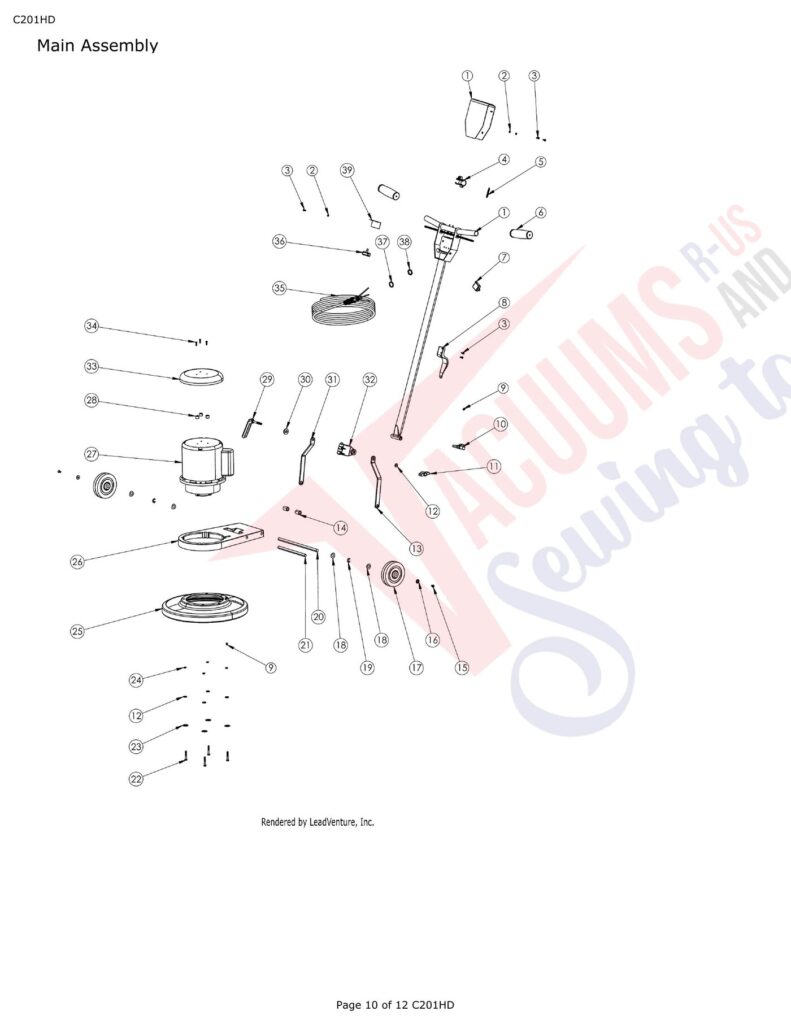 Powr-Flite C201HD exploded schematic diagram (page 4)