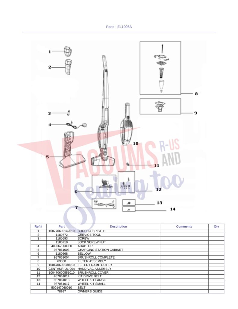 unknown EL1005A exploded schematic diagram (page 1)