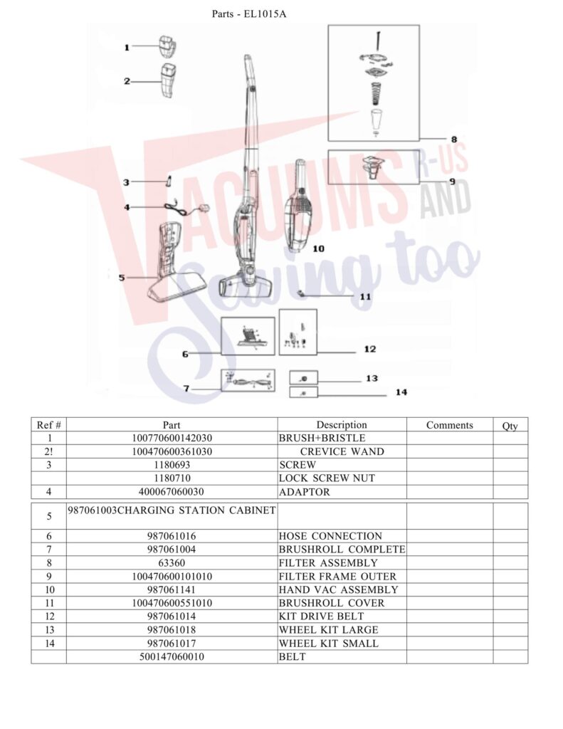 unknown EL1015A exploded schematic diagram (page 1)