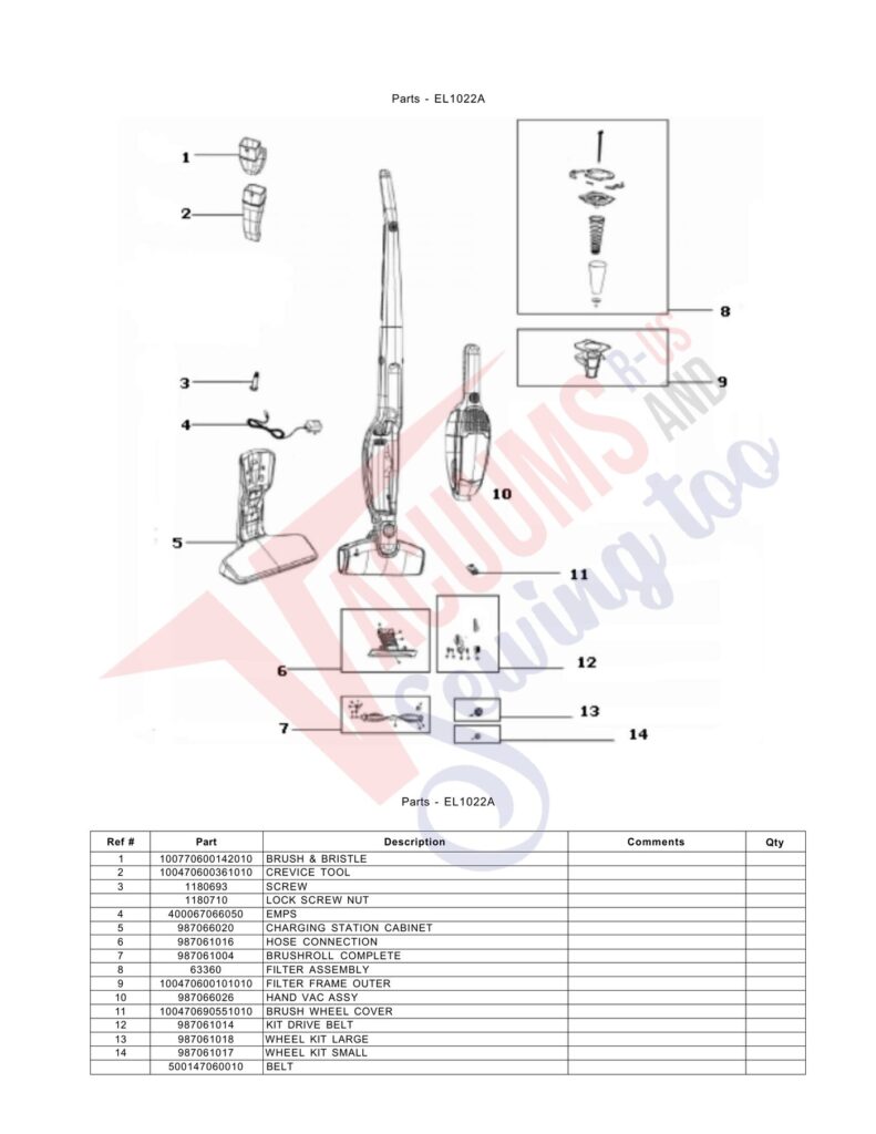 unknown EL1022A exploded schematic diagram (page 1)