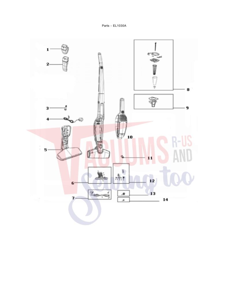 unknown EL1030A exploded schematic diagram (page 1)