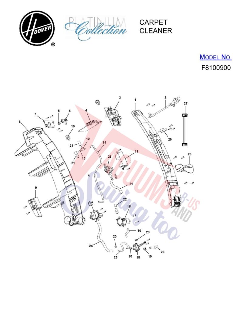 Hoover F8100900 exploded schematic diagram (page 2)