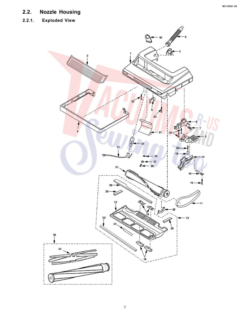 Panasonic MC-V5261 exploded schematic diagram (page 2)