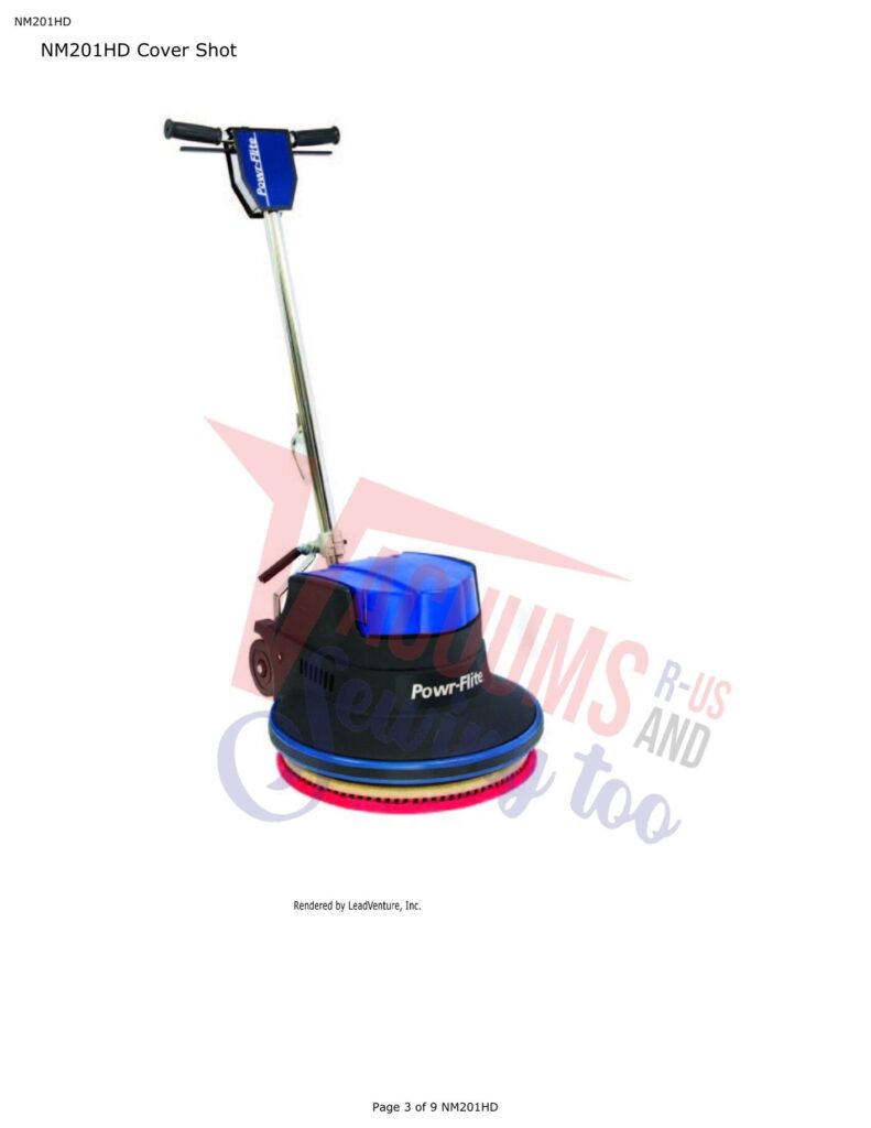 Powr-Flite NM201HD exploded schematic diagram (page 1)