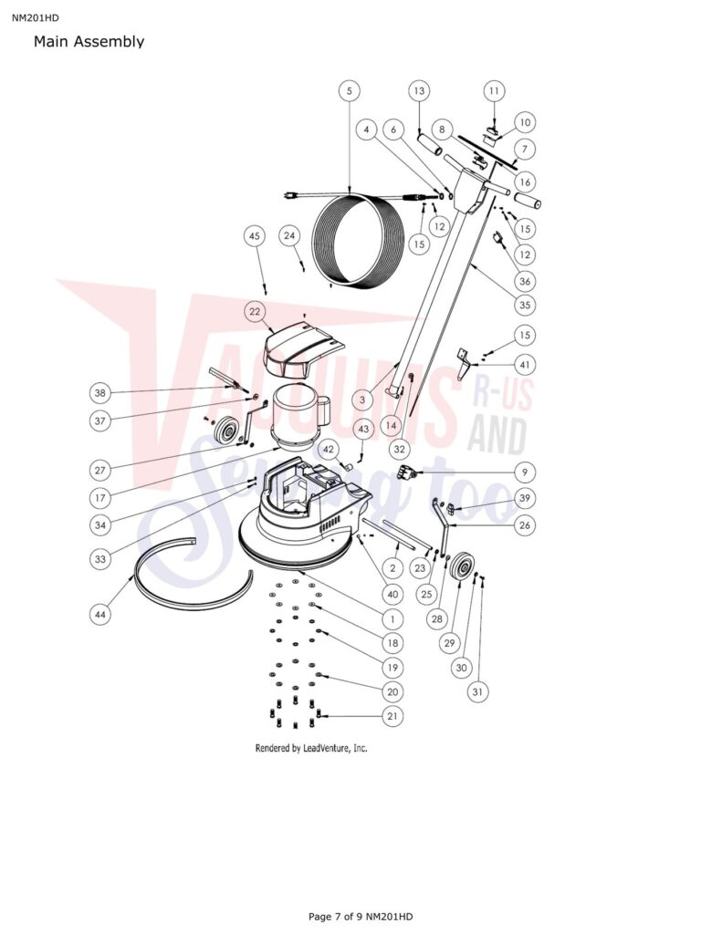 Powr-Flite NM201HD exploded schematic diagram (page 3)