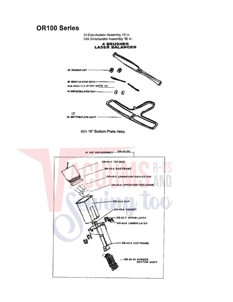 Oreck OR100 schematic page 2 preview