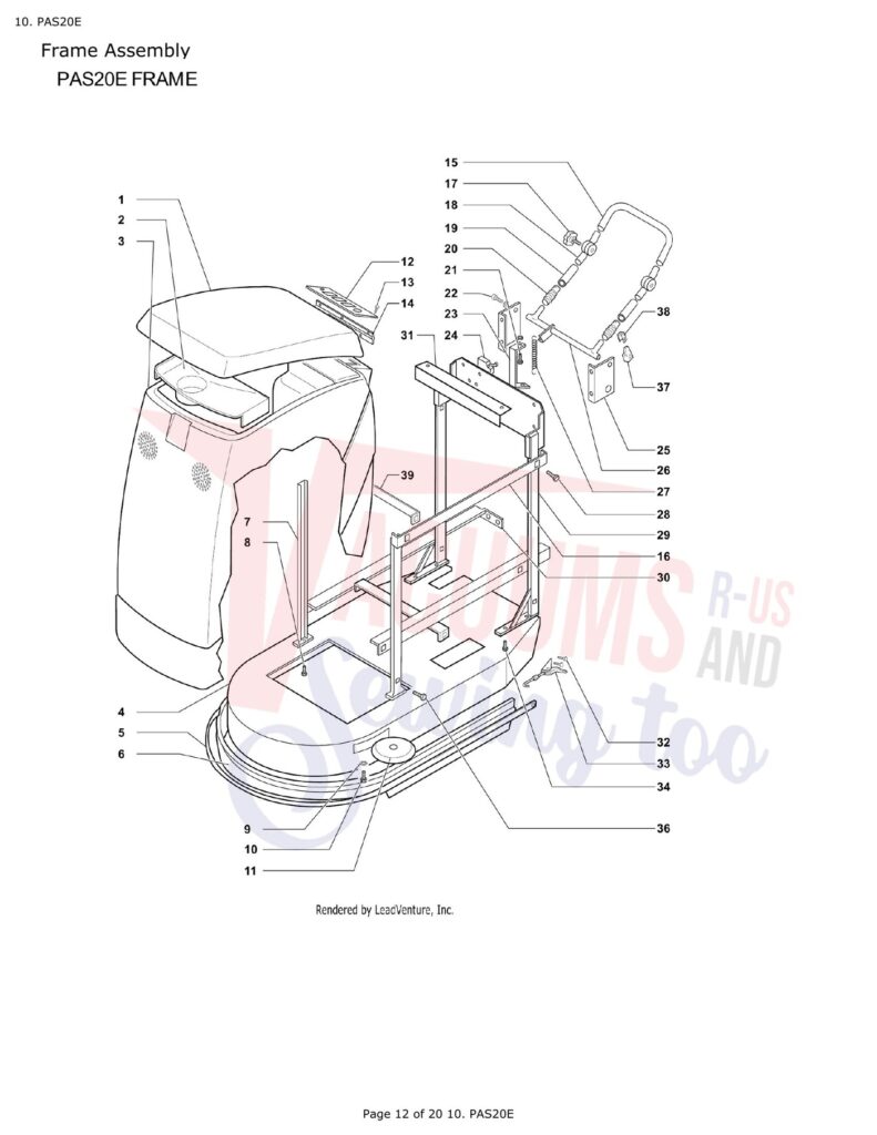 Powr-Flite PAS20E exploded schematic diagram (page 3)