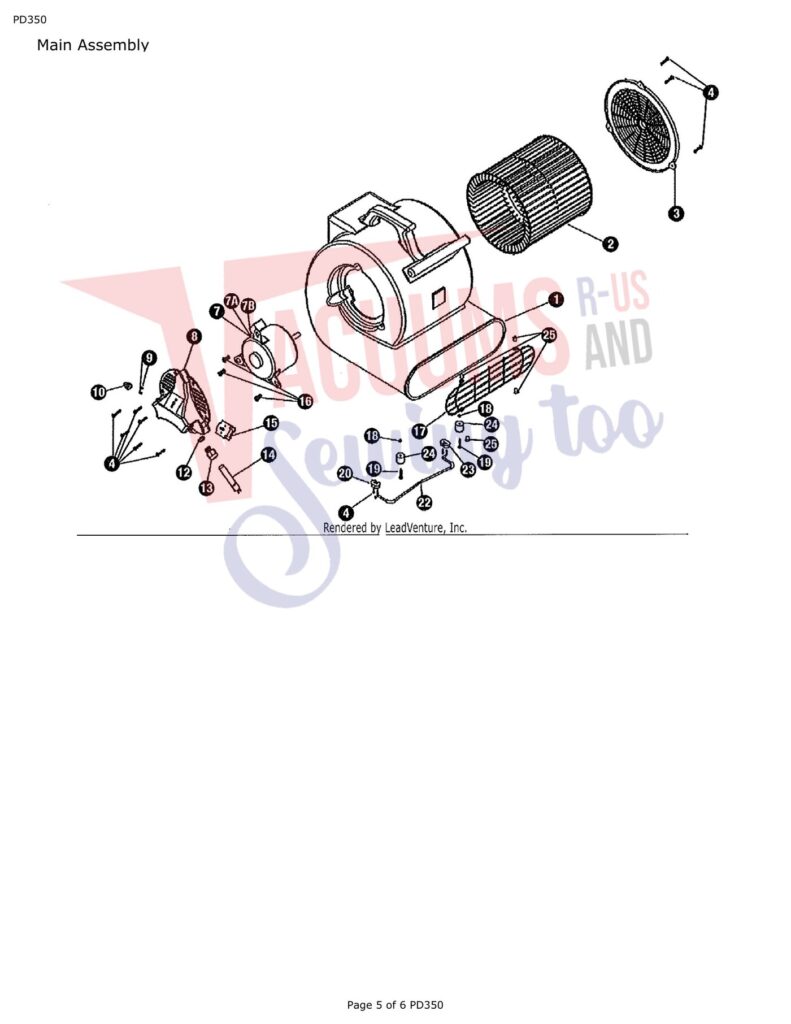 Powr-Flite PD350 exploded schematic diagram (page 2)