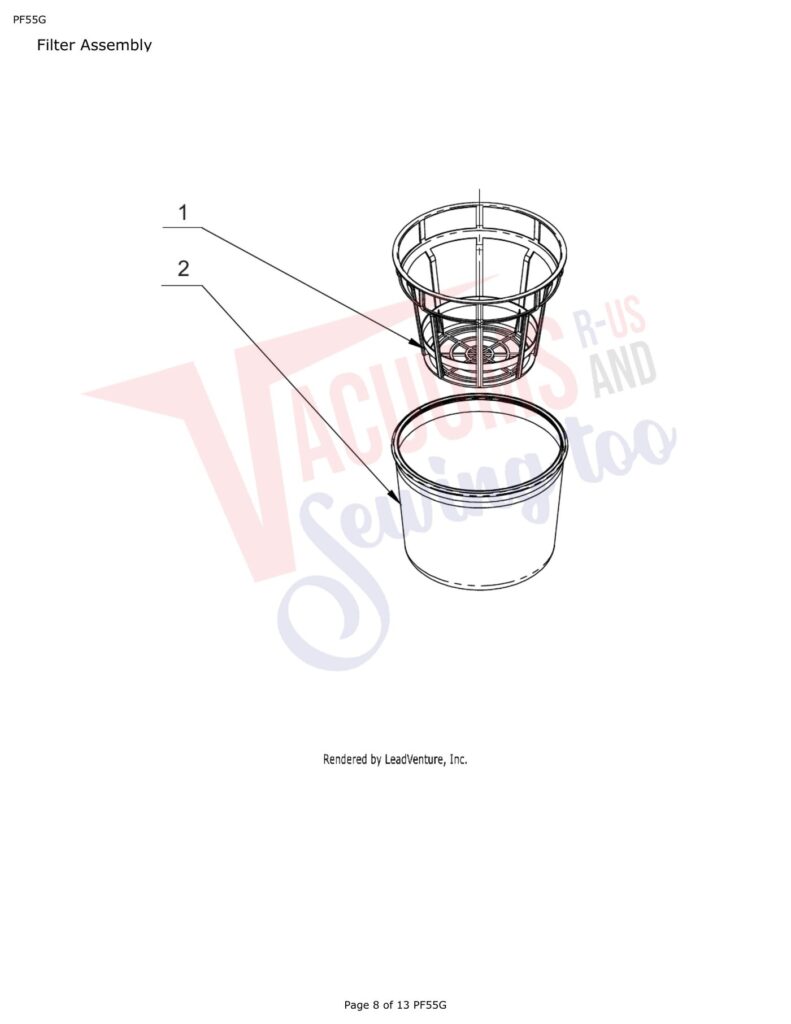 Powr-Flite PF55G exploded schematic diagram (page 3)