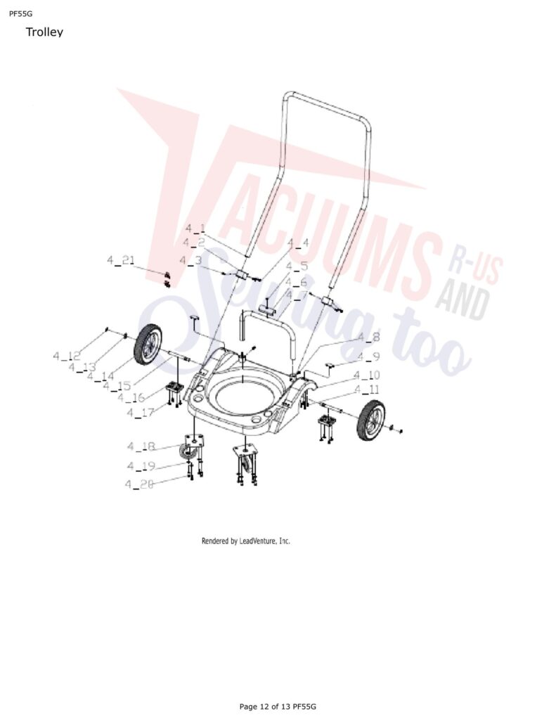 Powr-Flite PF55G exploded schematic diagram (page 5)