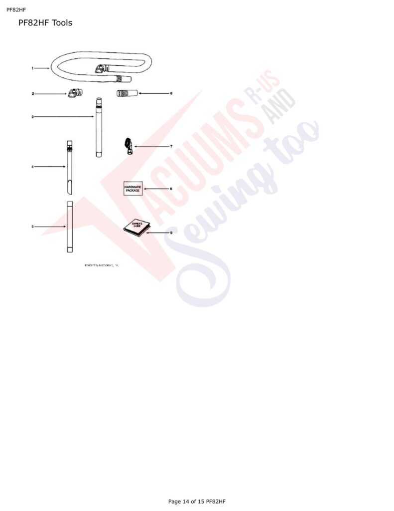 Powr-Flite PF82HF exploded schematic diagram (page 5)