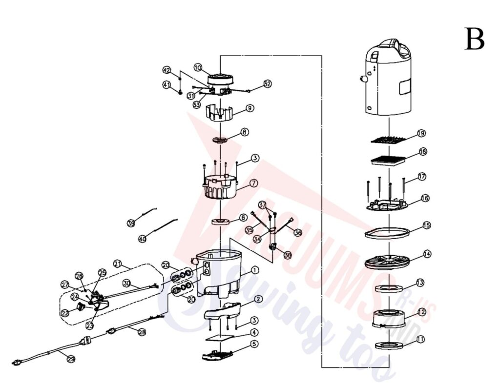 Sanitaire SCBP1 exploded schematic diagram (page 2)